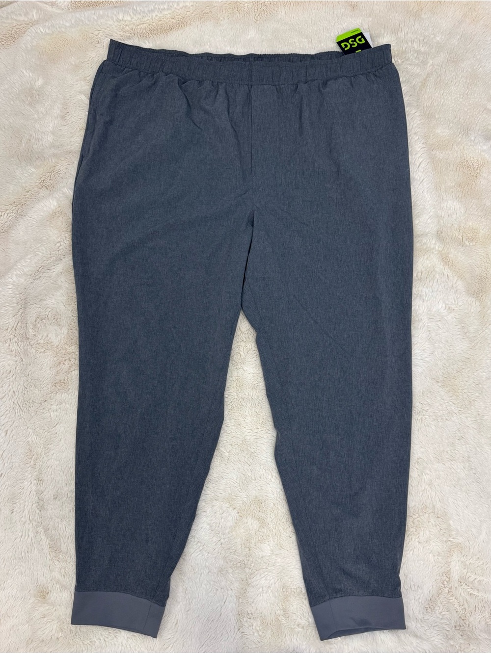 DSG Men's Charcoal Elastic-Waist Jogger Pants- 2xl